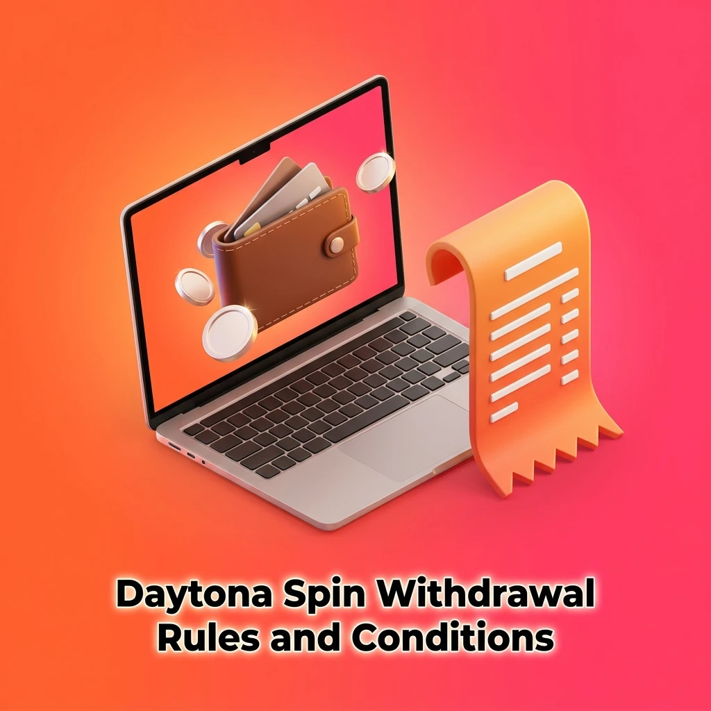Daytona Spin withdrawal rules for UK players covering KYC verification, wagering requirements, limits and payment methods