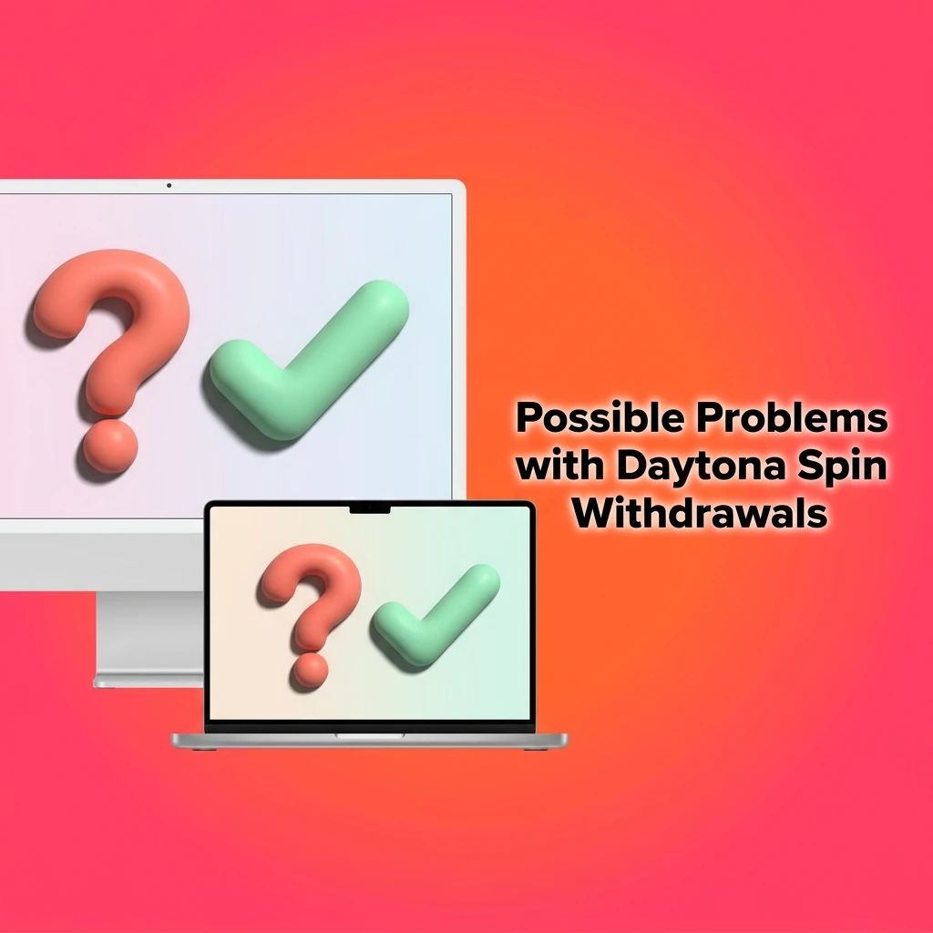 Daytona Spin withdrawal problems including KYC verification, wagering requirements, payment details, and transfer delays